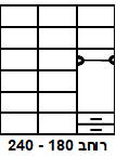 איור 2 – ארון 3 דלתות עם 2 מגירות תלייה אחת רוחב עד 240